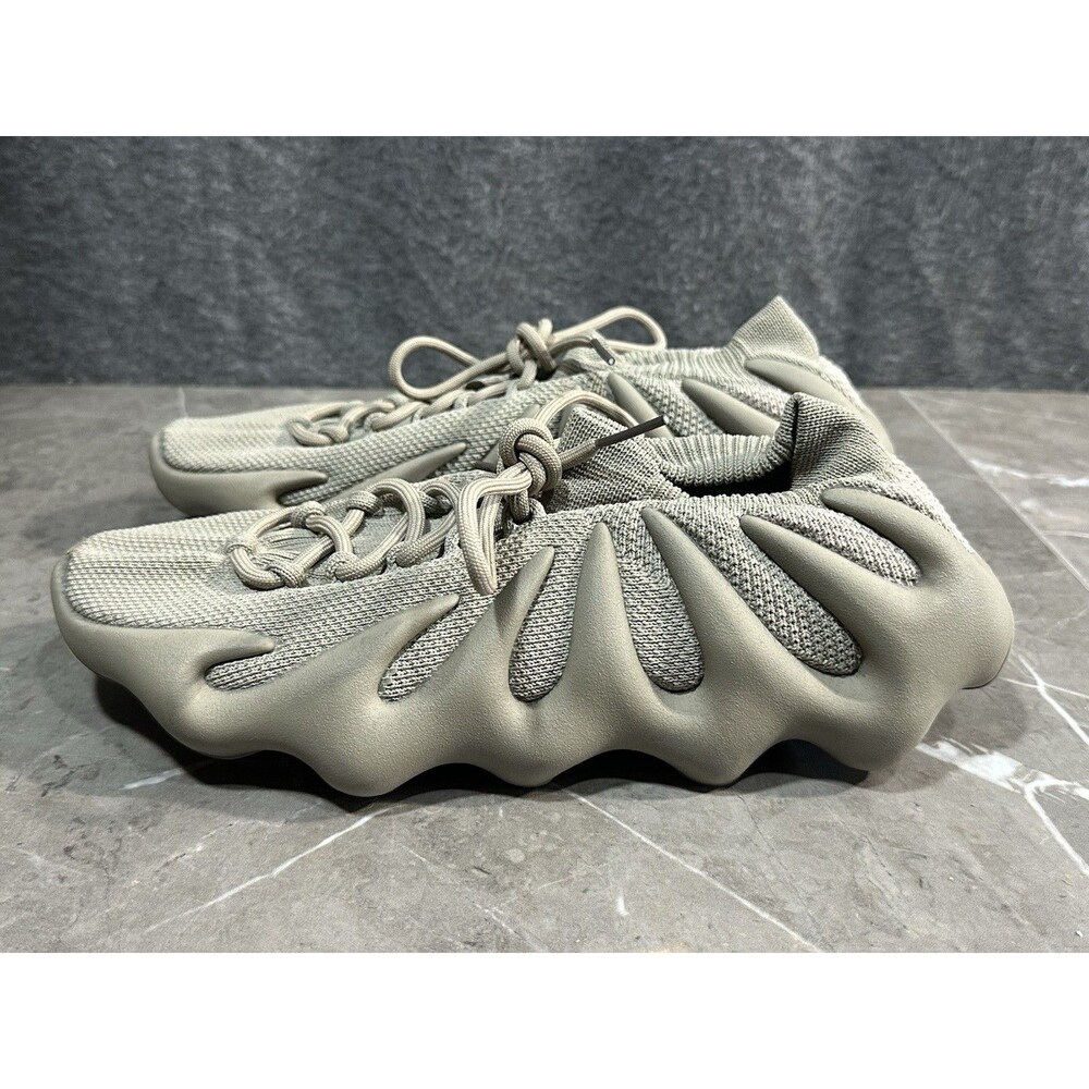 Yeezy x Adidas 450 Stone Flax Size 10 Grey Knit Fabric Low Top Sneakers
